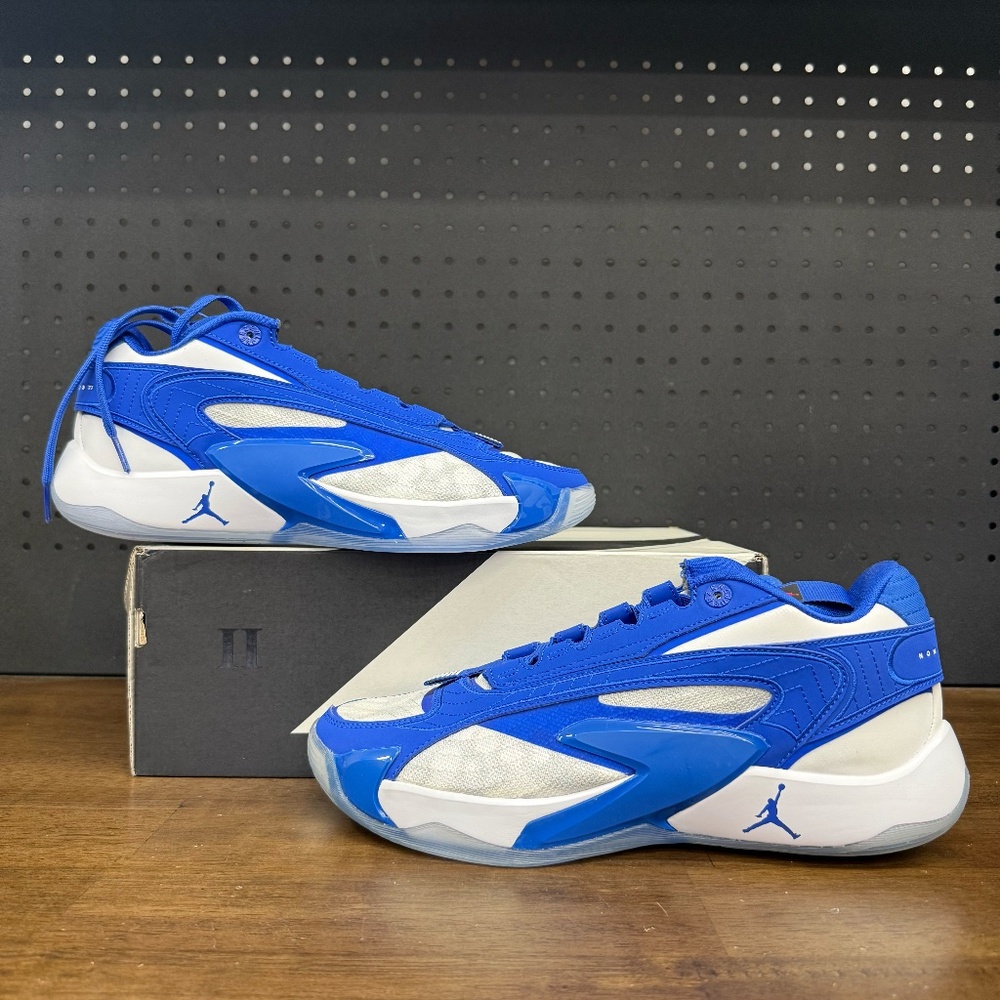 New W/ Box! Men's Jordan Luka 2 TB 'Game Royal' Blue White Sporty Sneakers